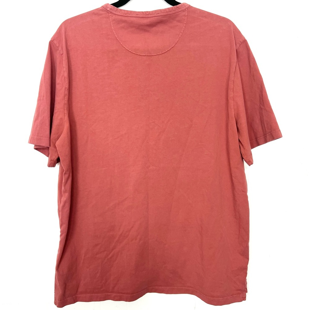 Vince Garmet-Dyed Crewneck Pocket T-Shirt Salmon‎ Men's Size Large - Picture 4 of 4